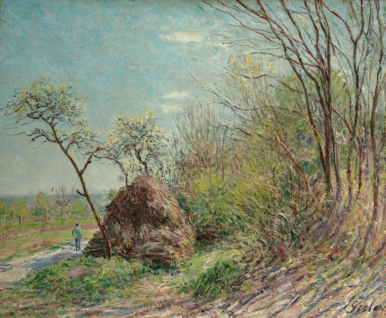 Ormanın kenarında-Les Sablons by Alfred Sisley
