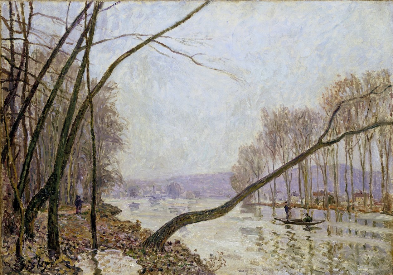 Sonbaharda Seine Nehri Bankası by Alfred Sisley