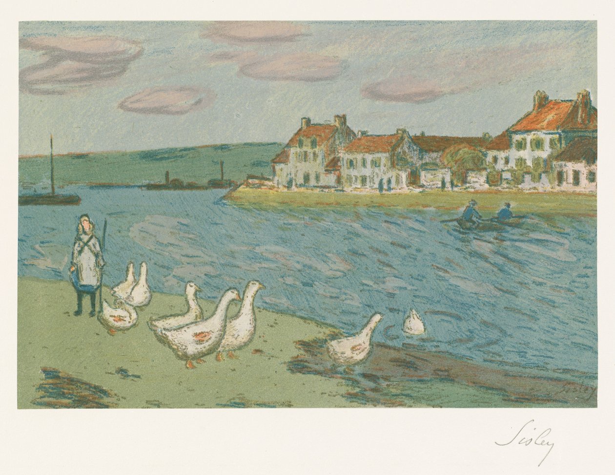 Nehrin bankaları by Alfred Sisley