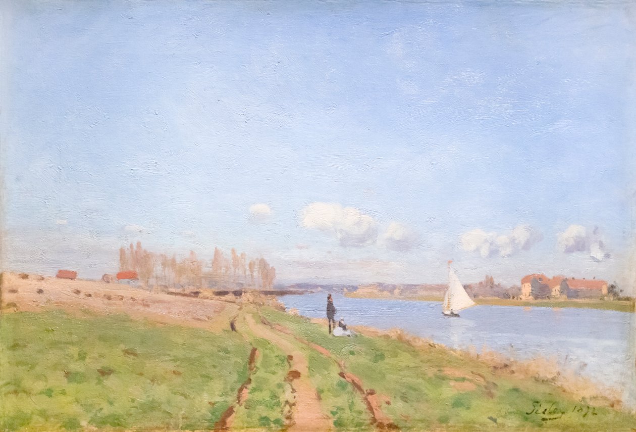 Argenteuil'deki Seine Kıyıları by Alfred Sisley