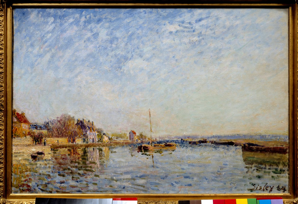 Canal du Loing Tablosu, Alfred Sisley by Alfred Sisley