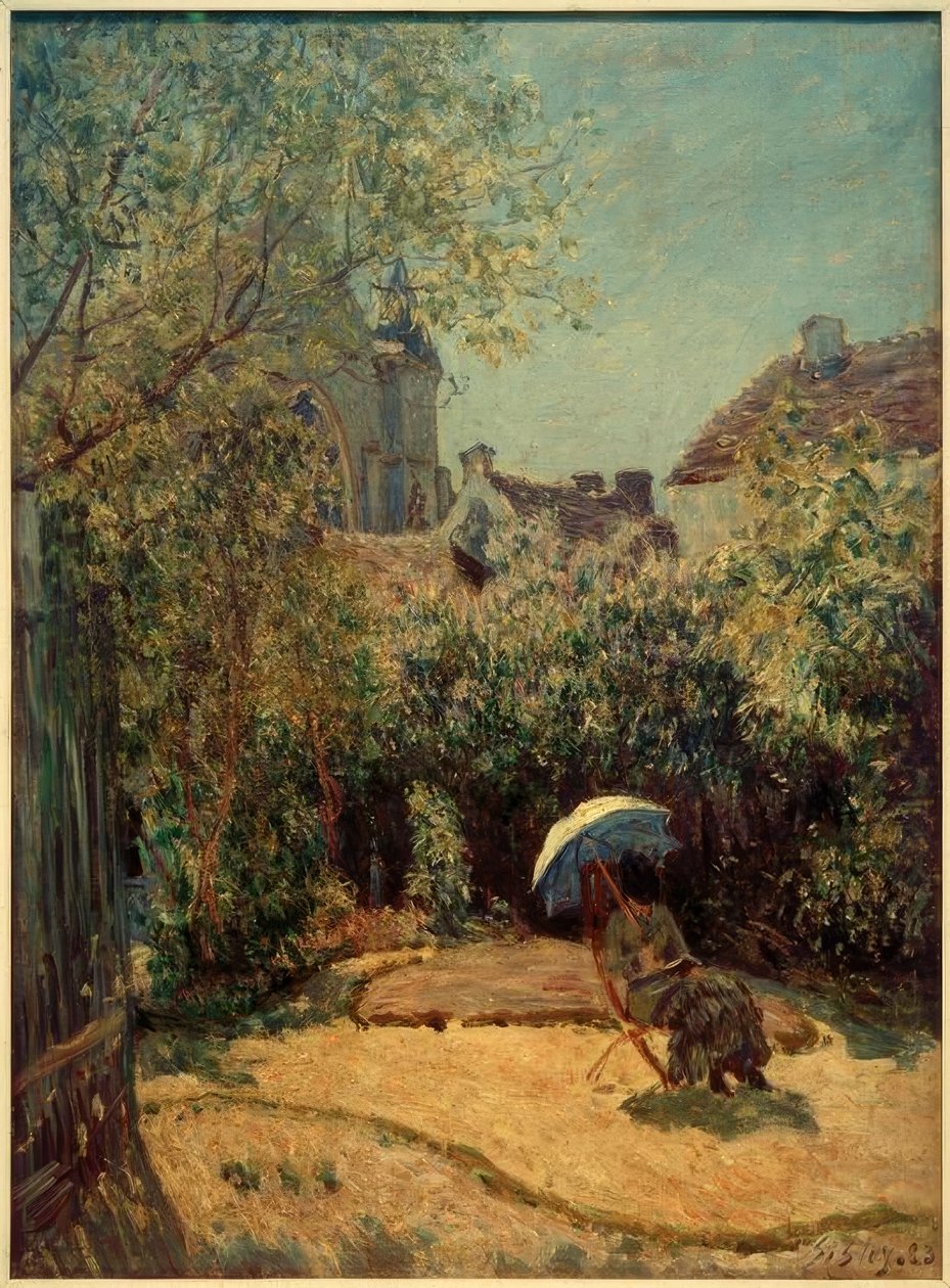 Şemsiyeli Kadın - Yaz Sahnesi by Alfred Sisley