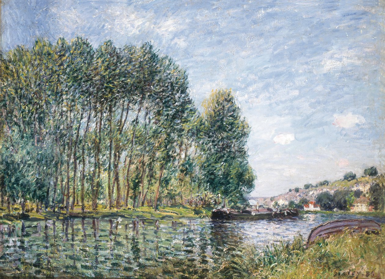 Fransızca: Tournant du Loing à Moret by Alfred Sisley