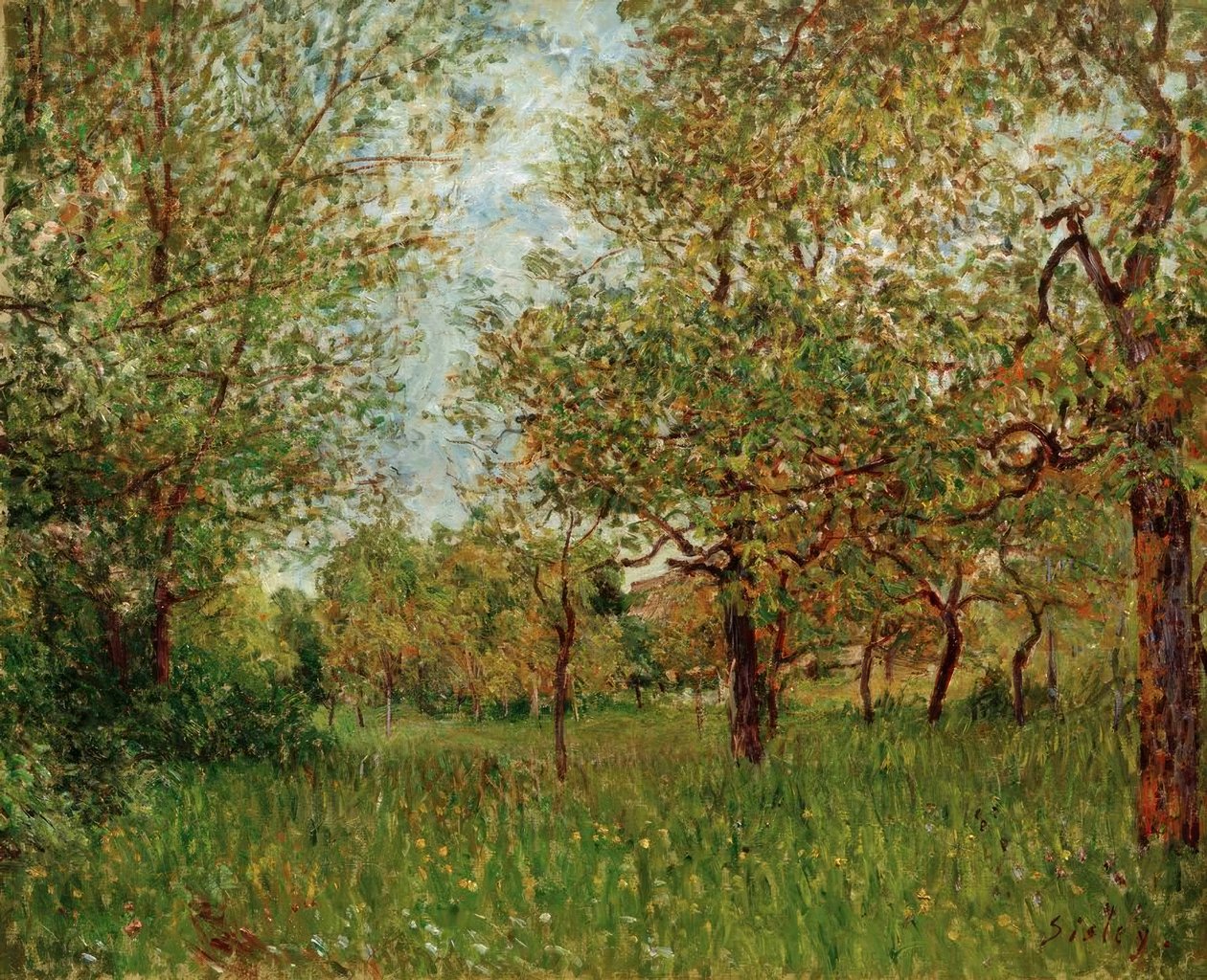 By küçük çayır by Alfred Sisley