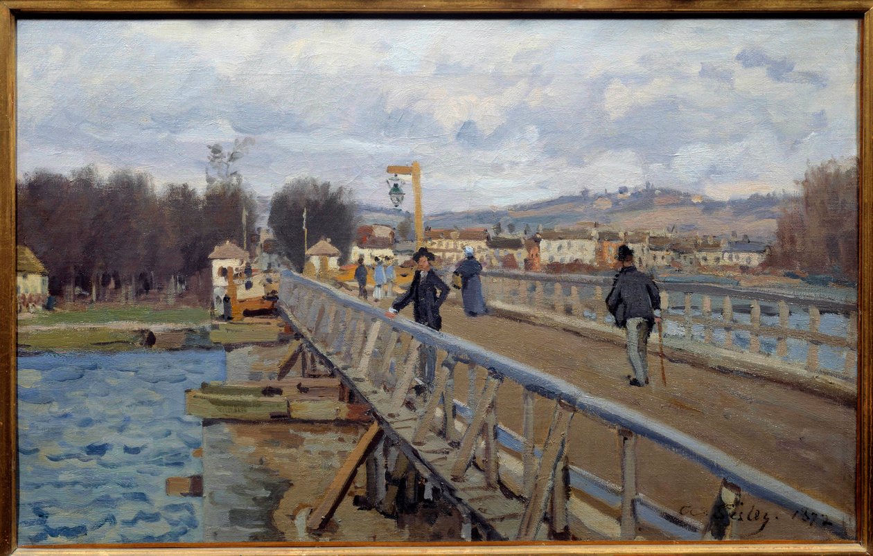 The Argenteuil yaya köprüsü Tablo Alfred Sisley (1839-1899) 1872 Dim 0.39x0.6 m Paris, musee d