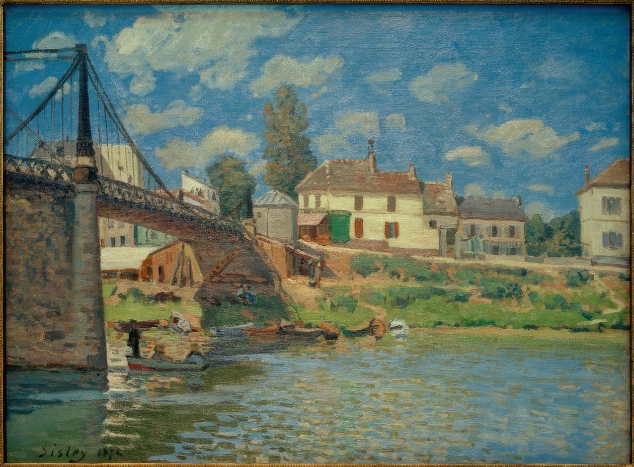 Villeneuve-La-Garenne Köprüsü by Alfred Sisley