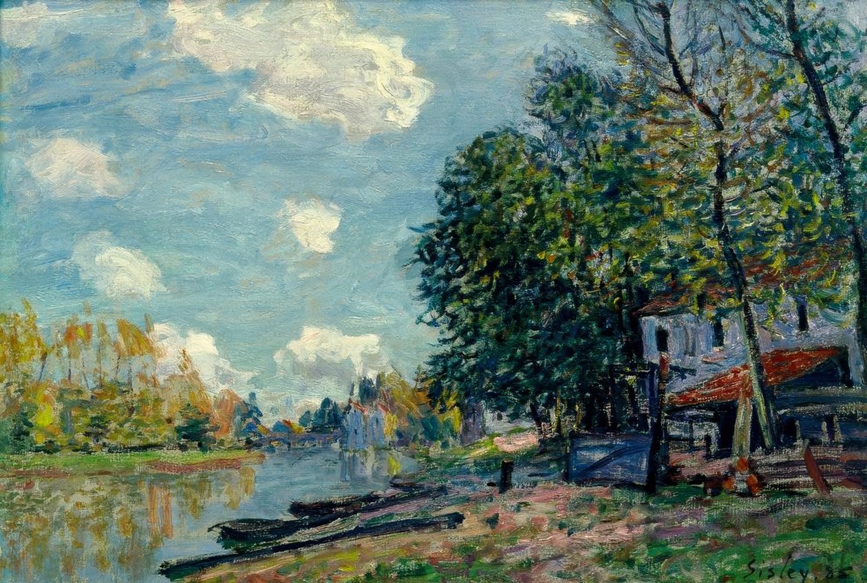 Moret - Loing Bankaları by Alfred Sisley