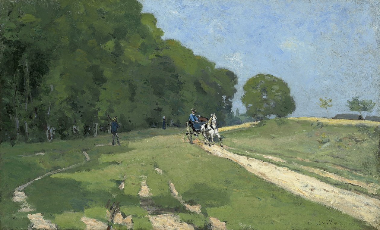 Parc de Courances Yakınındaki Yol; Courances Parkı yakınlarındaki patika, 1868 by Alfred Sisley