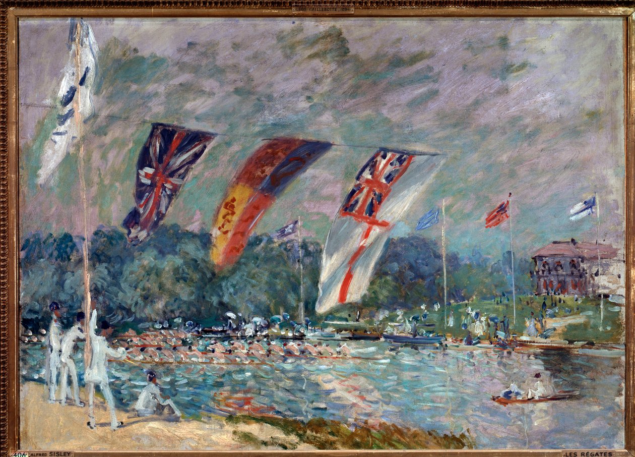 İngiltere, Molesey'de Regatta - tuval üzerine yağlı boya by Alfred Sisley