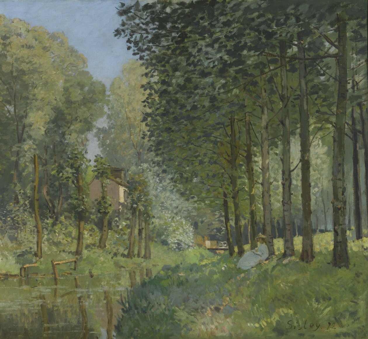 Akış boyunca dinlenin. Ormanın Kenarı, yaklaşık 1878 by Alfred Sisley