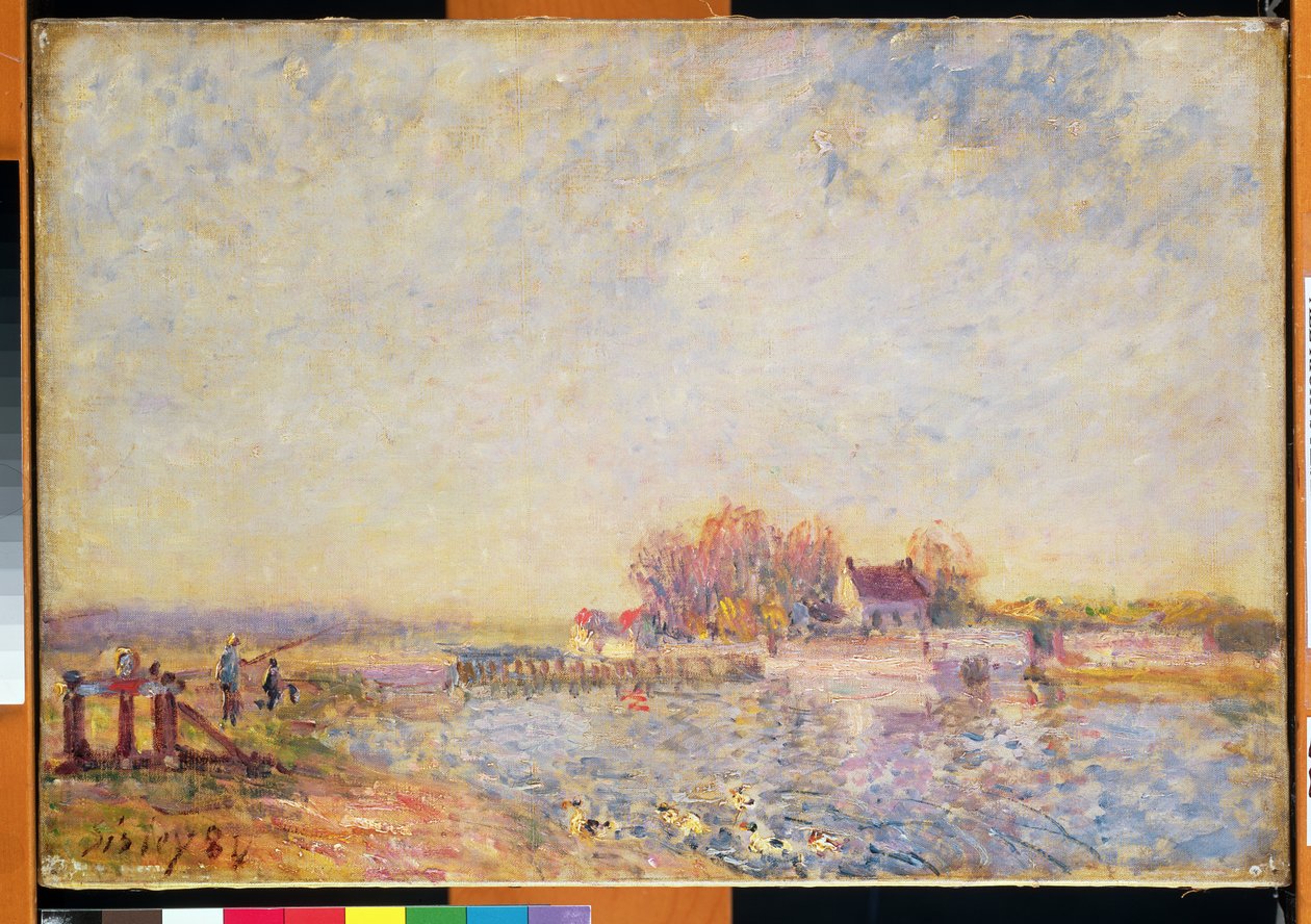 Ördeklerle Nehir Manzarası, 1881 by Alfred Sisley
