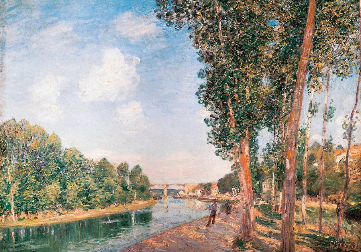 Alfred Sisley (1839-1899) tarafından "Saint-Mammès. June Sunshine" tablosu by Alfred Sisley