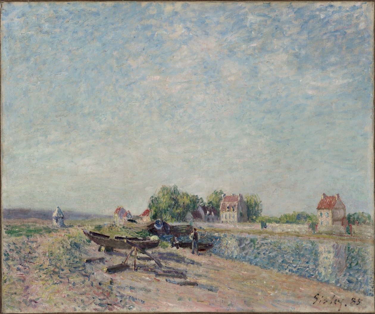 Saint-Mammes, Loing Kanalı by Alfred Sisley