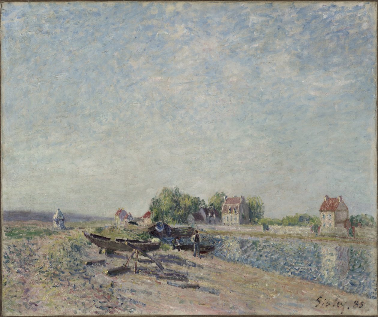 Saint-Mammès, Loing Kanalı by Alfred Sisley