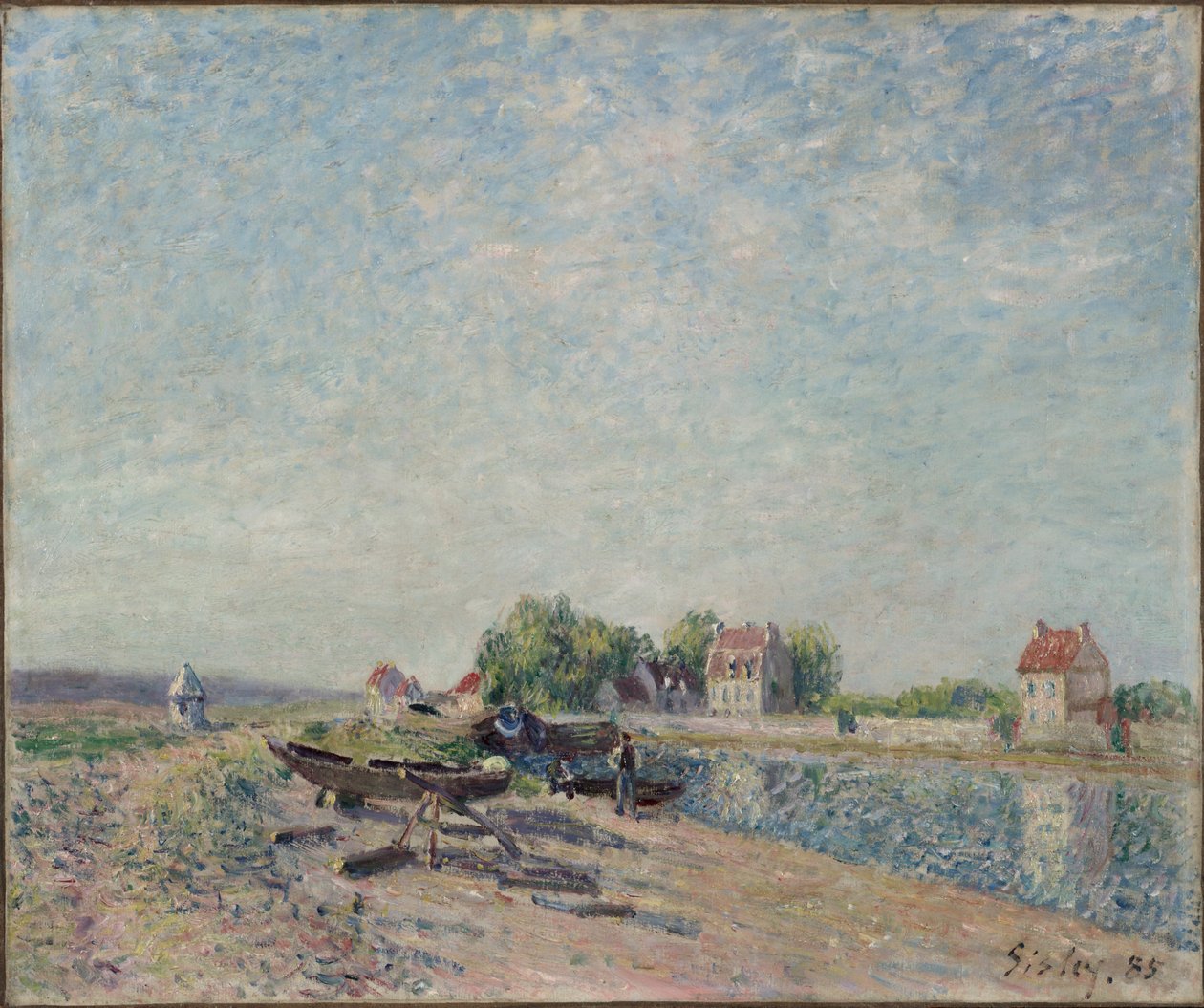 Saint-Mammès, Loing Kanalı, 1885. by Alfred Sisley