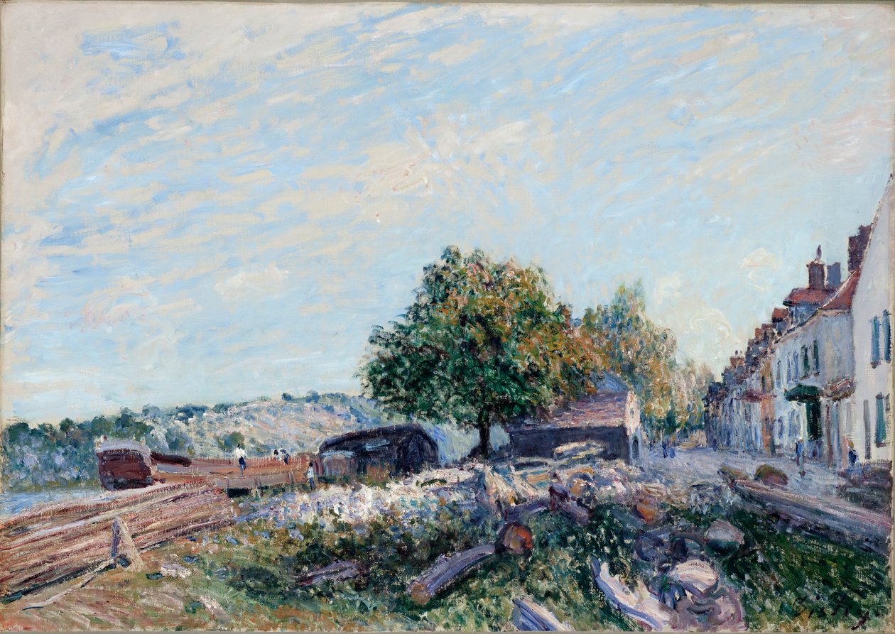 Saint-Mammès. sabah, 1884 by Alfred Sisley