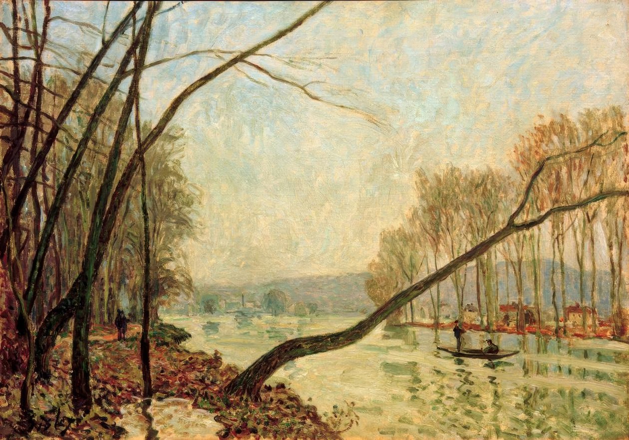 Sonbaharda Seine kıyıları by Alfred Sisley