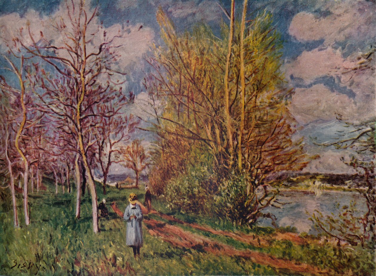 Nehir Kıyılarında Bahar, 19. yüzyılın sonlarında. 1941 by Alfred Sisley