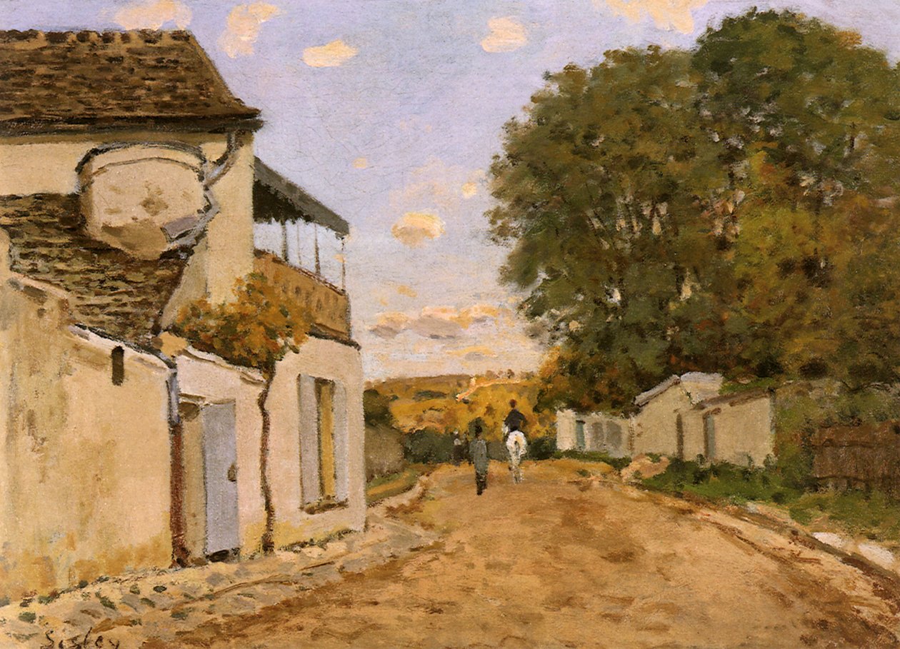 Louveciennes'deki Sokak (Rue de la Princesse), 1873 dolayları (tuval üzerine yağlı boya) by Alfred Sisley