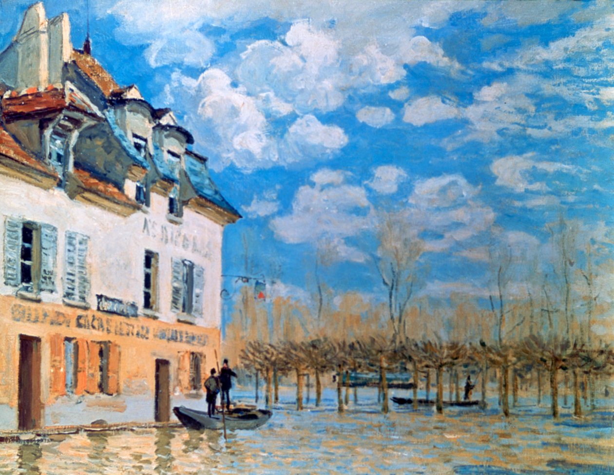 Seldeki Tekne, Port-Marly, 1876 by Alfred Sisley