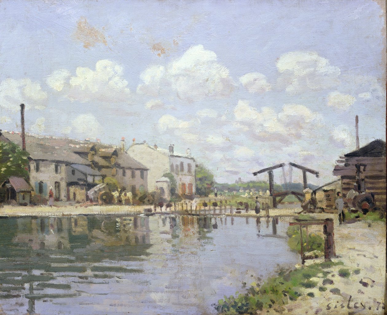 Kanal Saint-Martin, Paris by Alfred Sisley