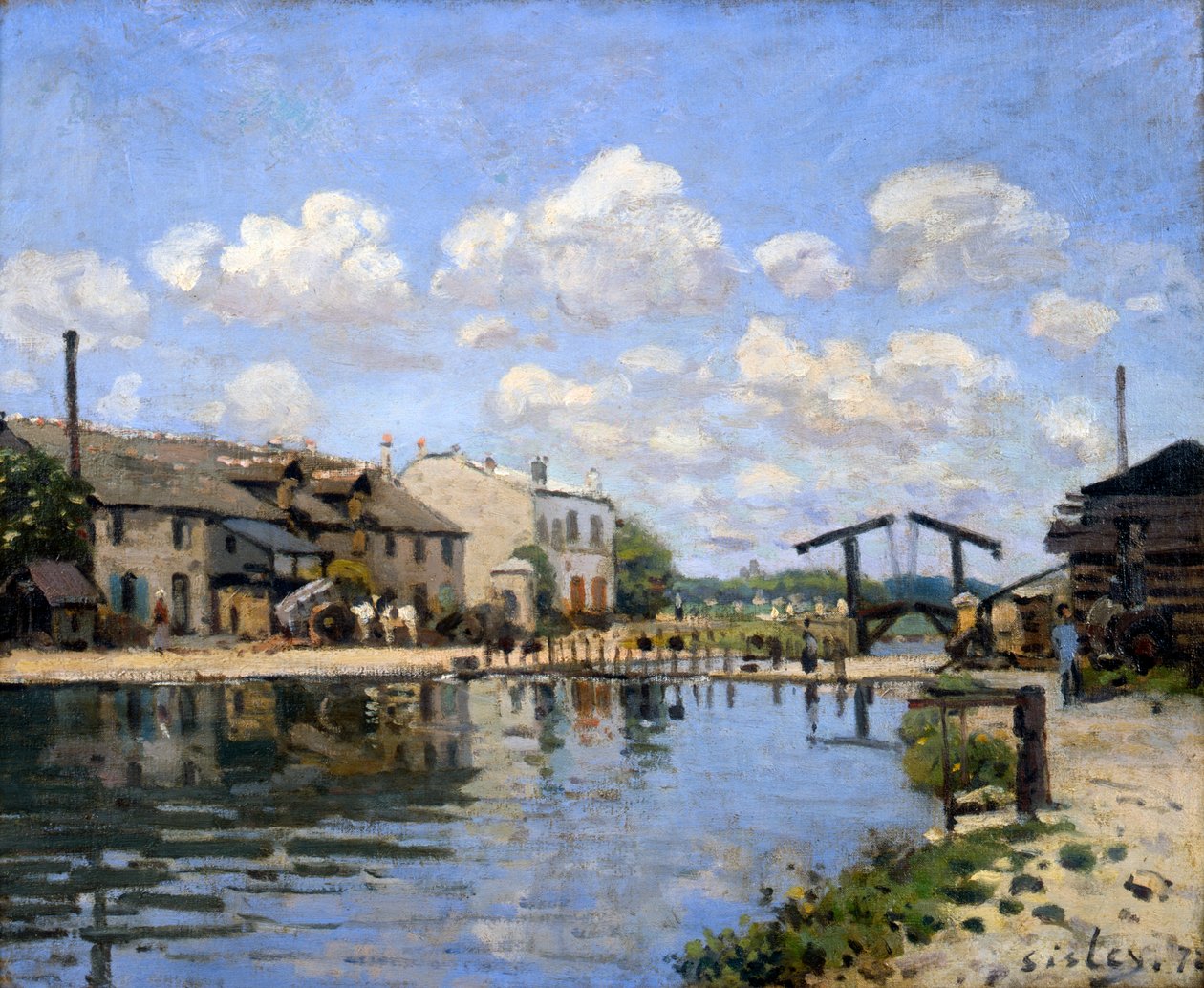 Canal Saint-Martin, Paris, 1872 by Alfred Sisley