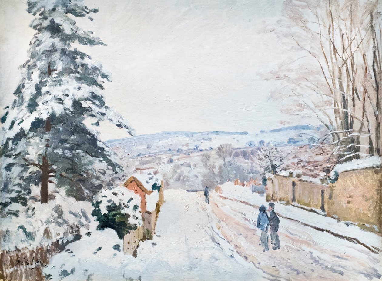 Louveciennes'e giden Coeur Volant yolu, c. 1872 (tuval üzerine yağlı boya) by Alfred Sisley