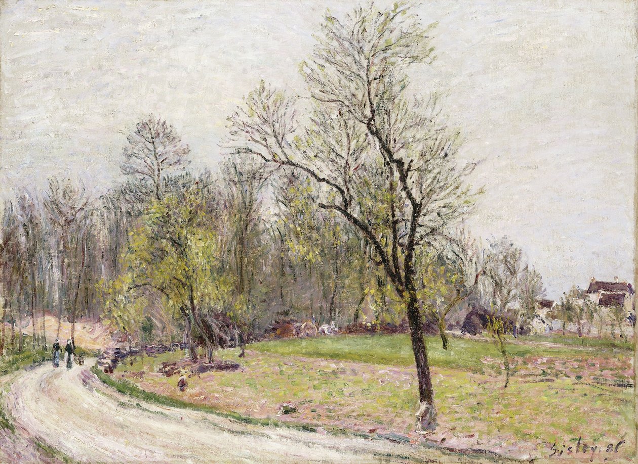 İlkbaharda Ormanın Kenarı, Akşam; İlkbaharda Ormanın Kenarı, Akşam, 1886 by Alfred Sisley