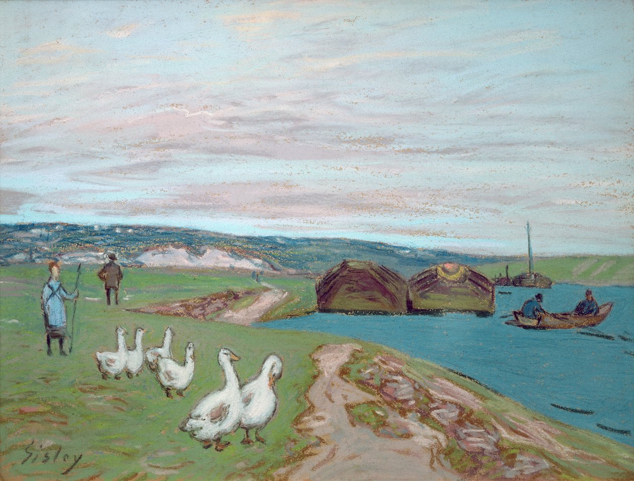 Kaz kız (pastel) by Alfred Sisley