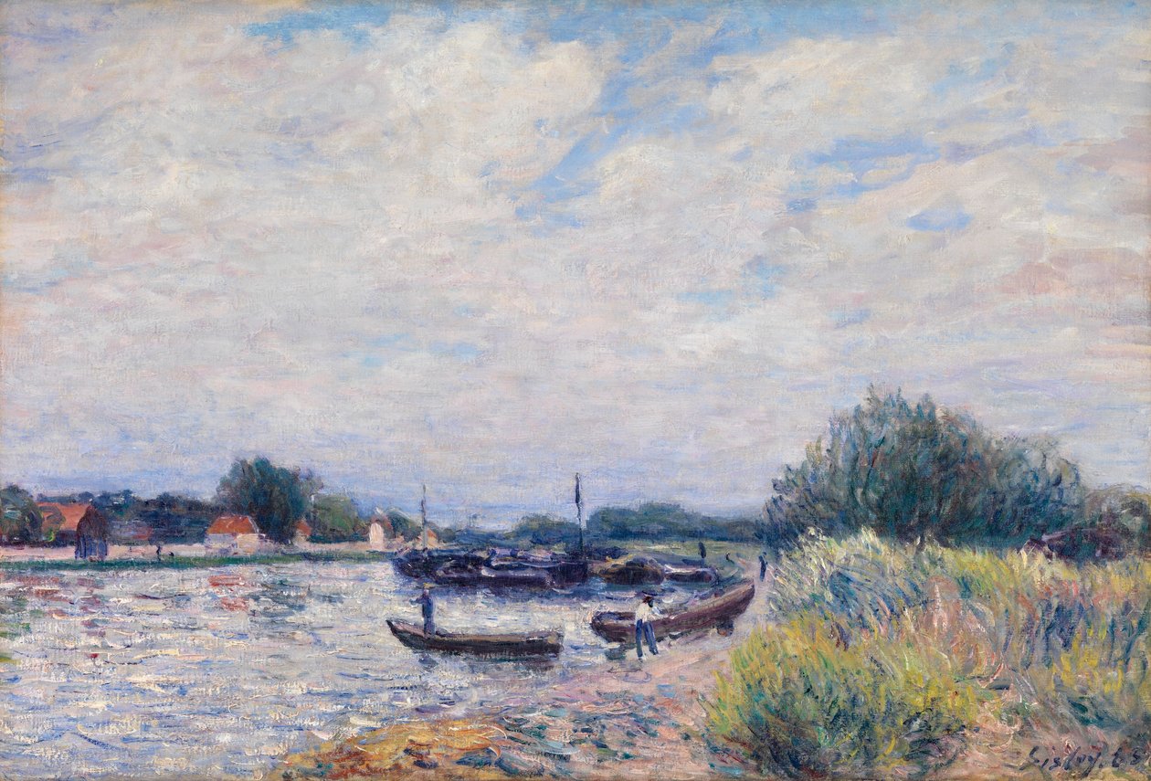 The Loing at Saint-Mammes, c.1859-99 (tuval üzerine yağlı boya) by Alfred Sisley