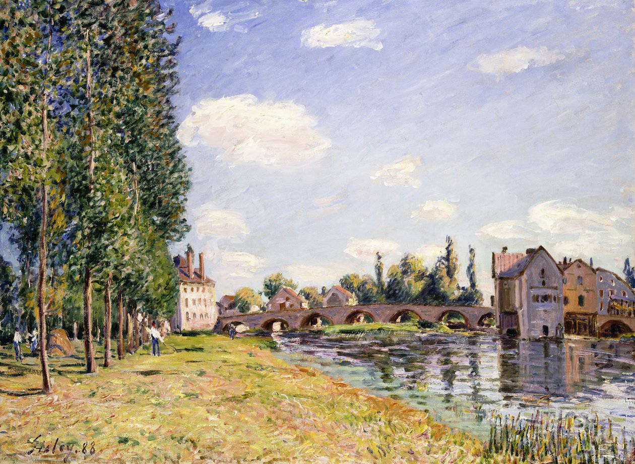 1888 yazında Moret Köprüsü by Alfred Sisley