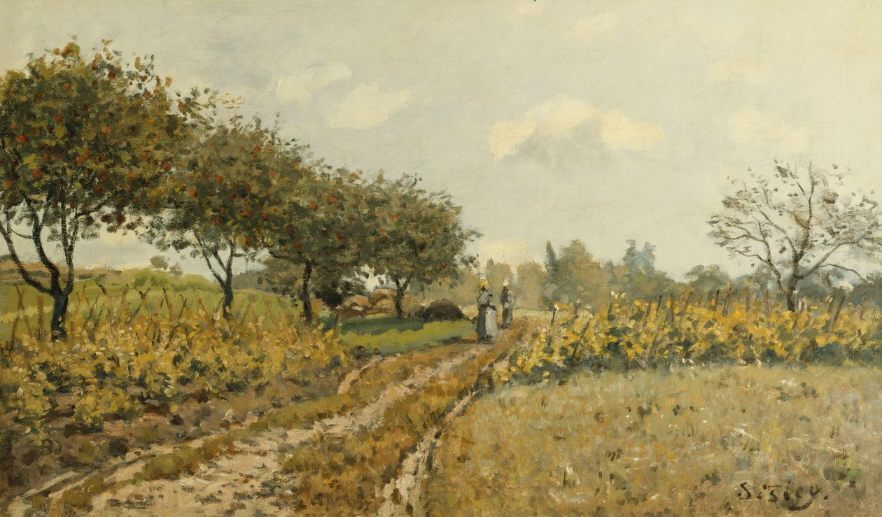 Kırsaldaki Yol; Kırsaldaki Yol, 1876 by Alfred Sisley