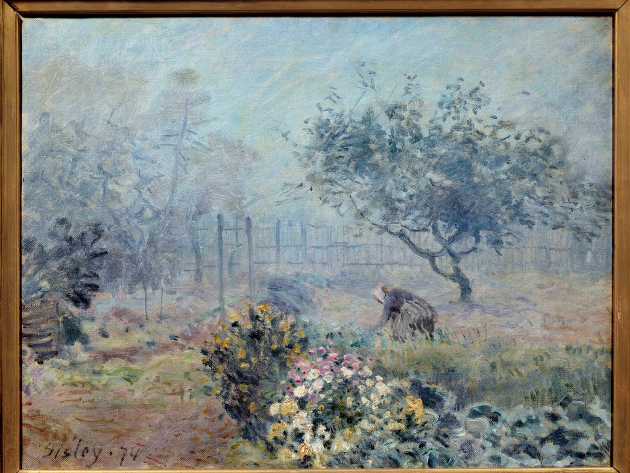 Sis komşuları. Alfred Sisley'in (1839-1899) tablosu by Alfred Sisley