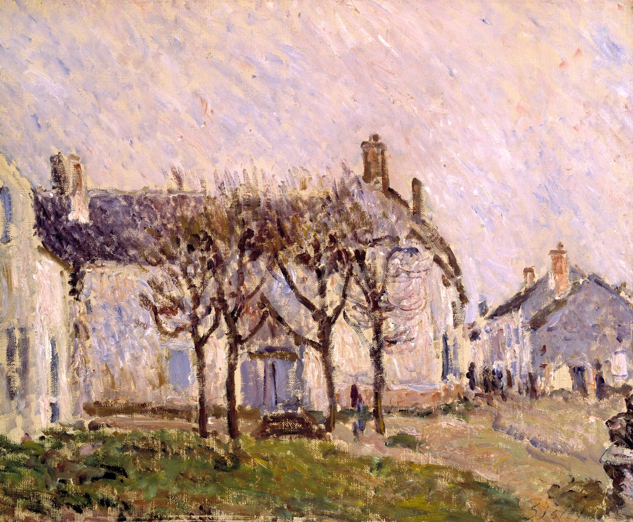 Köy Sokağı, Moret-sur-Loing, 1894 dolayları (tuval üzerine yağlıboya) by Alfred Sisley