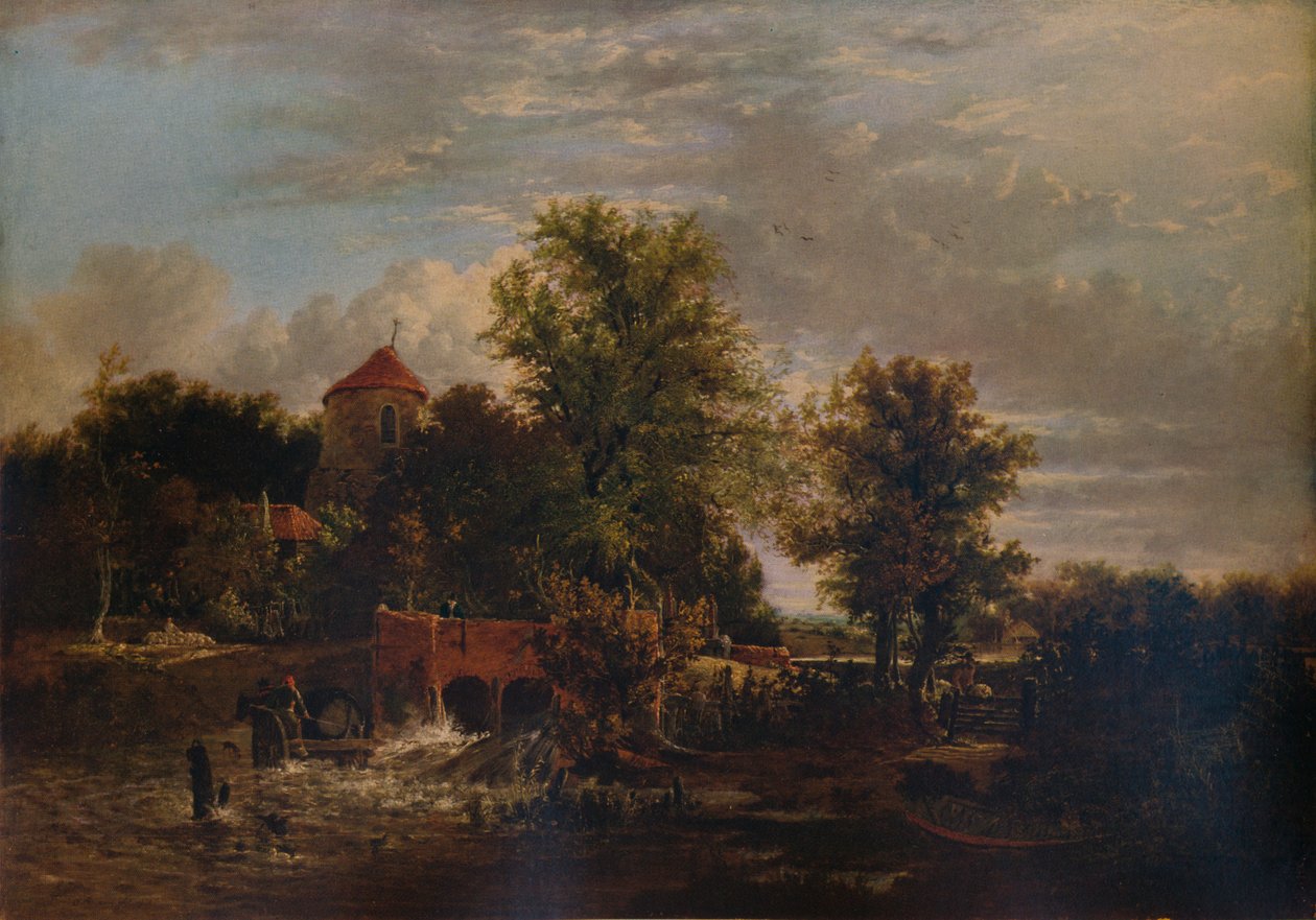 Batı Nehri üzerindeki Savak Kapısı, c1832 by Alfred Stannard