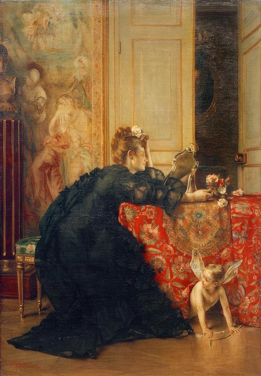 A.Stevens, Dul veya Dulluğun Son Günü by Alfred Emile Stevens