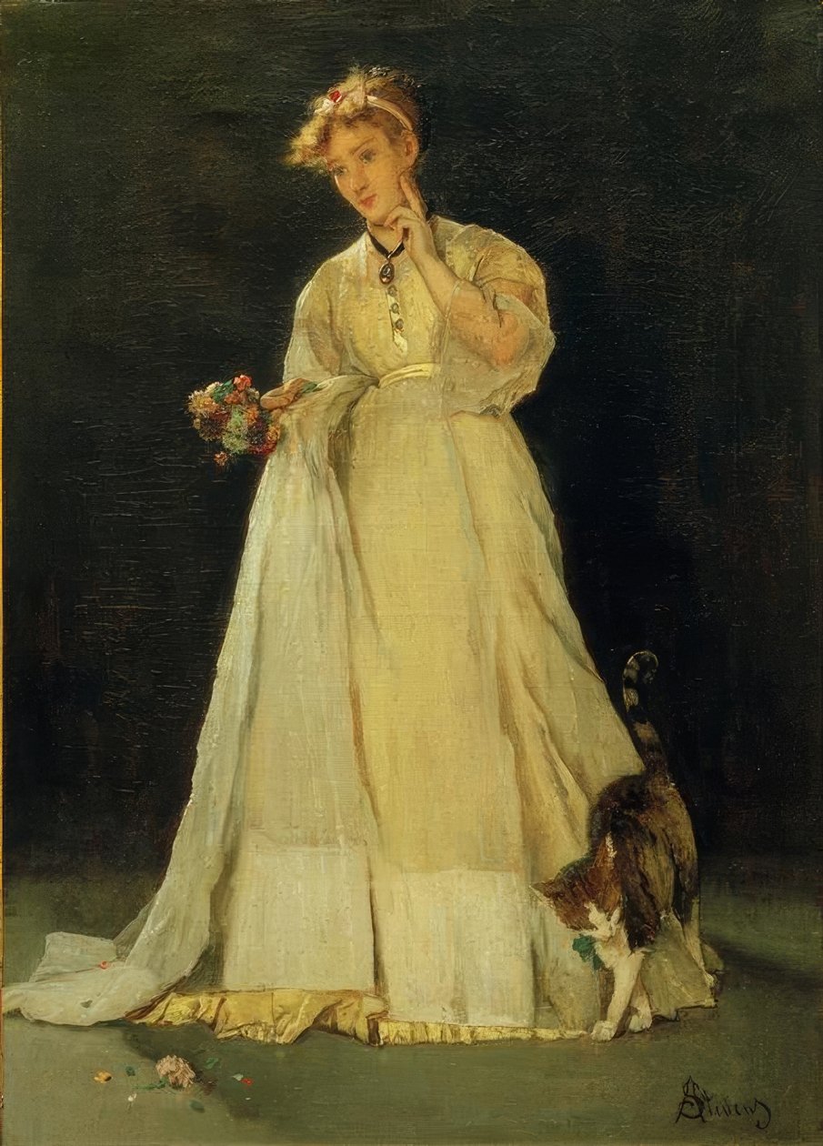 A.Stevens, Ophelia od. rendelenmiş buket by Alfred Emile Stevens