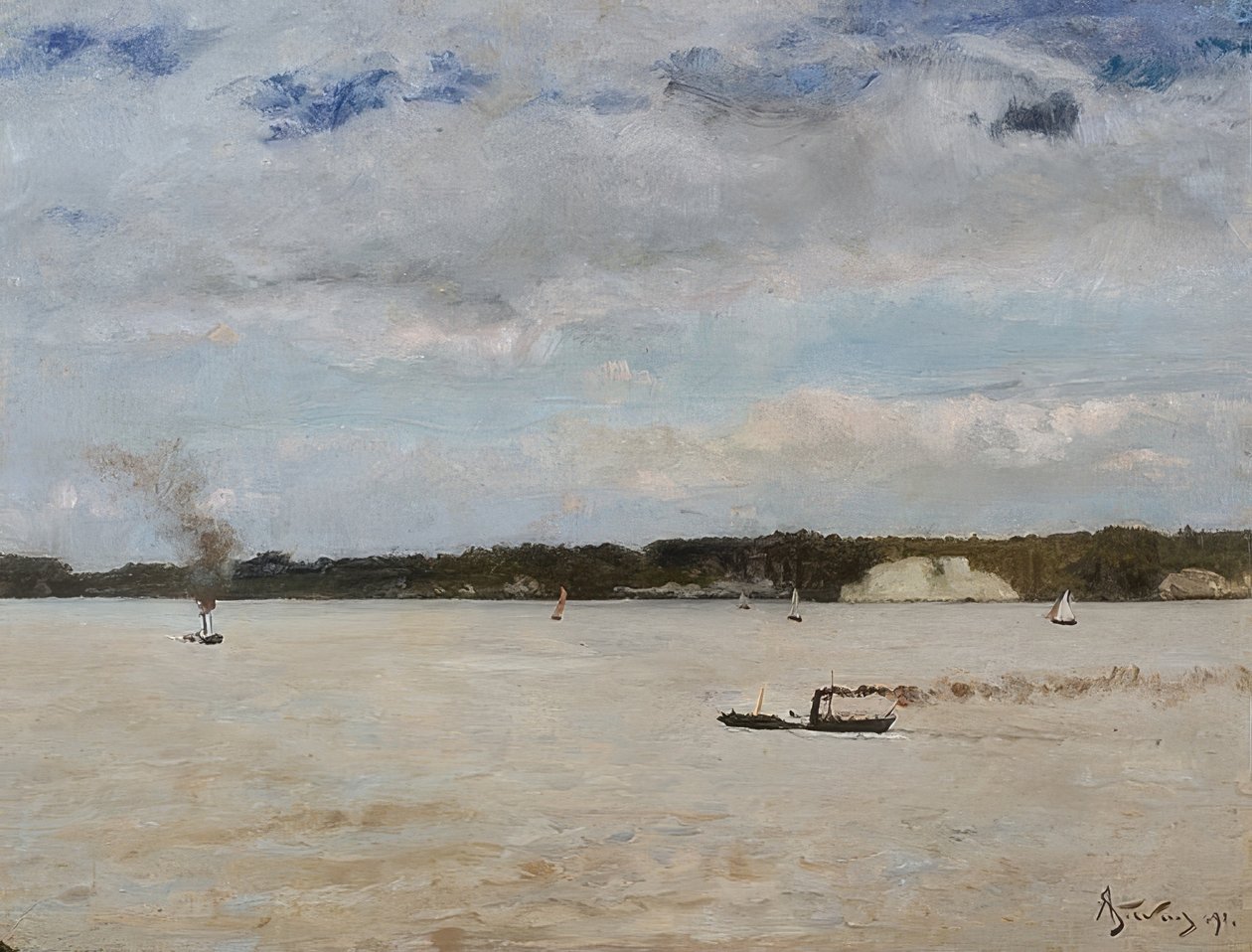 Honfleur Körfezi. 1891 by Alfred Emile Stevens