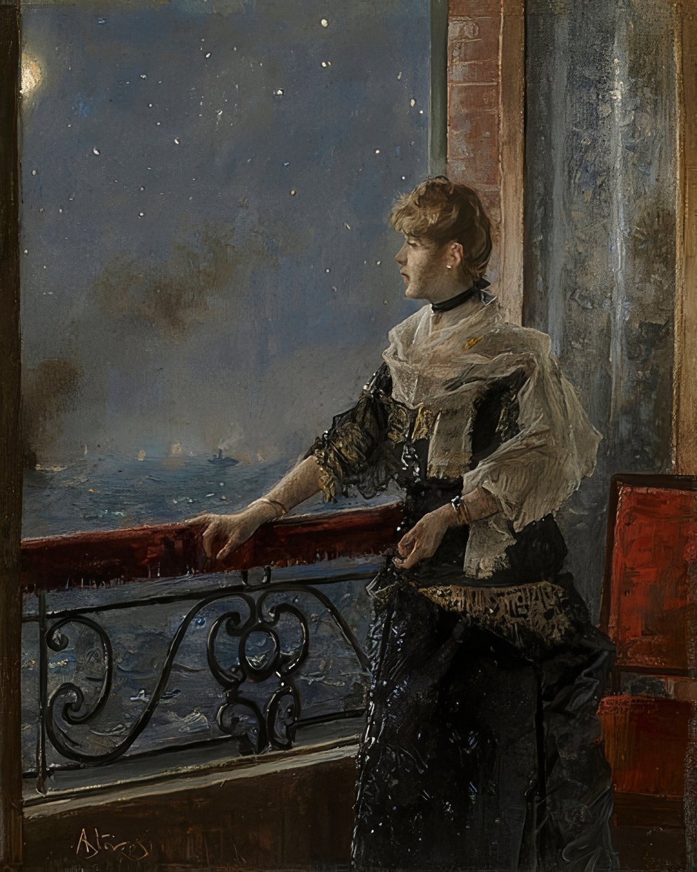Ay Işığı (Ay Açıkça). 1885 hakkında by Alfred Emile Stevens