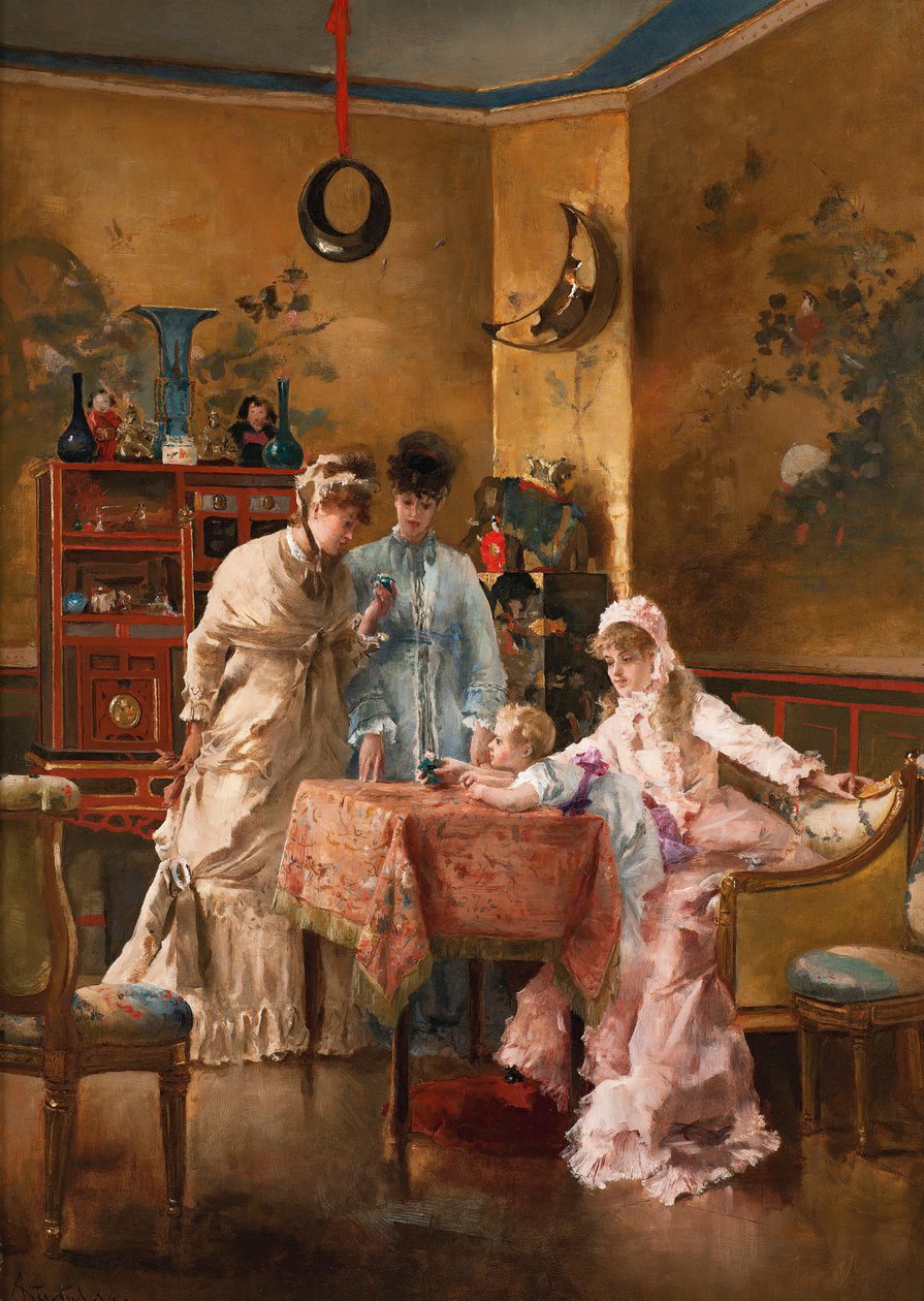 Ziyaretçiler, 1881. by Alfred Emile Stevens