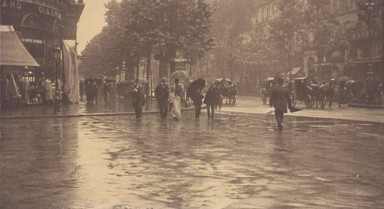 Bulvarda Islak Bir Gün, Paris, 1894. by Alfred Stieglitz