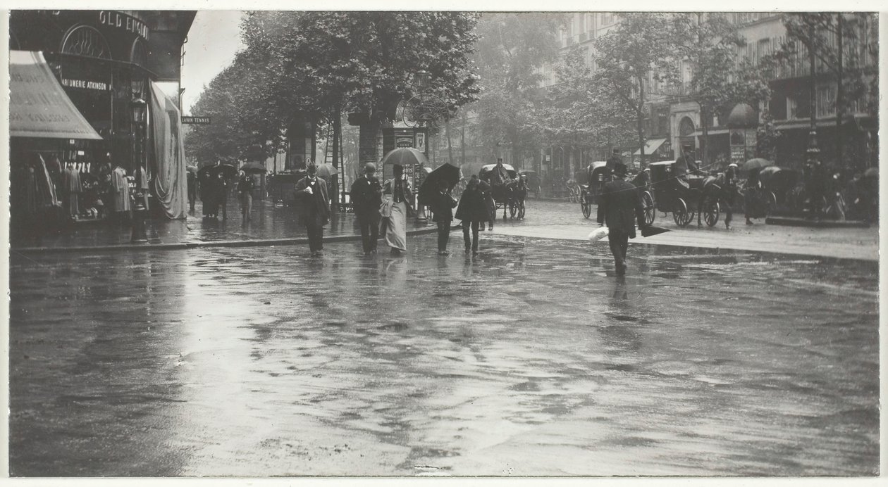 Bulvarda Islak Bir Gün, Paris, 1894, basılmış 191832. by Alfred Stieglitz