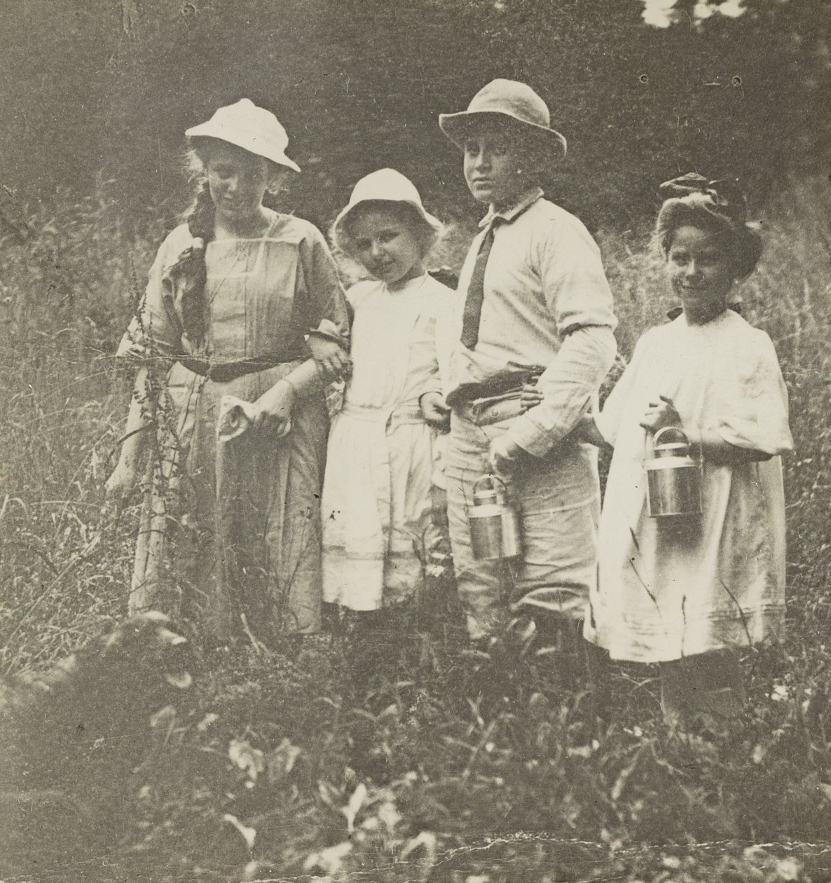 İsimsiz (Flora, Elizabeth, Howard & Kitty, Lake George alanında) by Alfred Stieglitz
