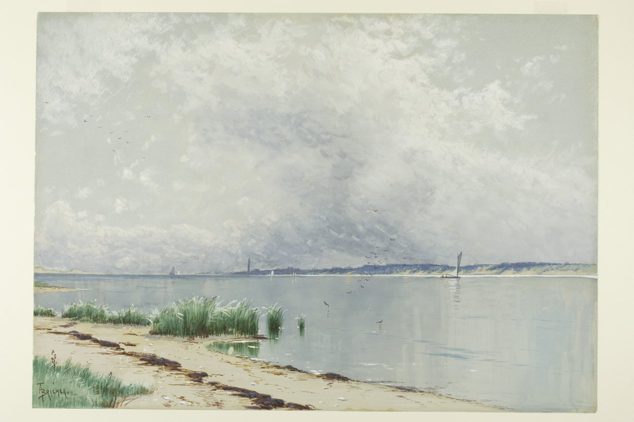 yansıyan sazlık by Alfred Thompson Bricher