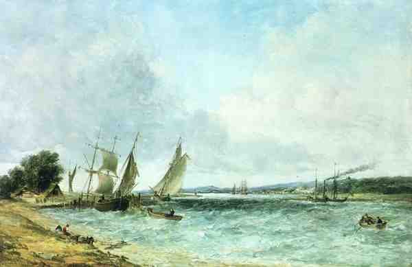 İngiliz deniz manzarası (tuval üzerine yağlı boya) by Alfred Vickers