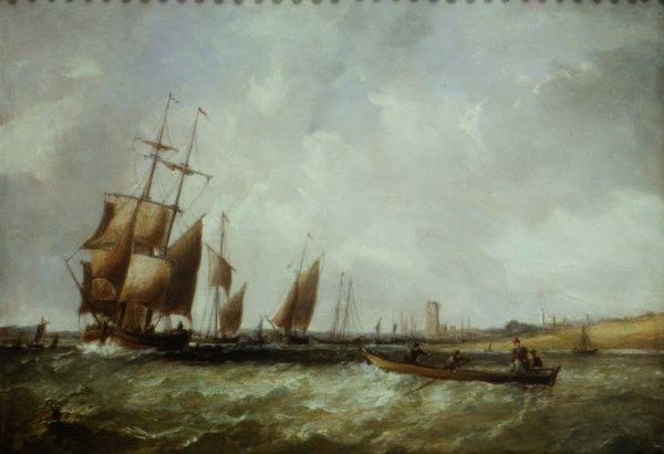 Bristol Kanalında Nakliye by Alfred Vickers