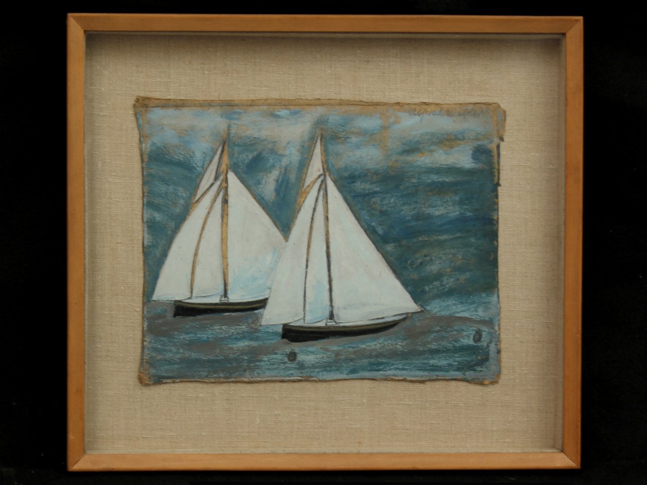 İki Yelkenli Tekne, c.1930 by Alfred Wallis