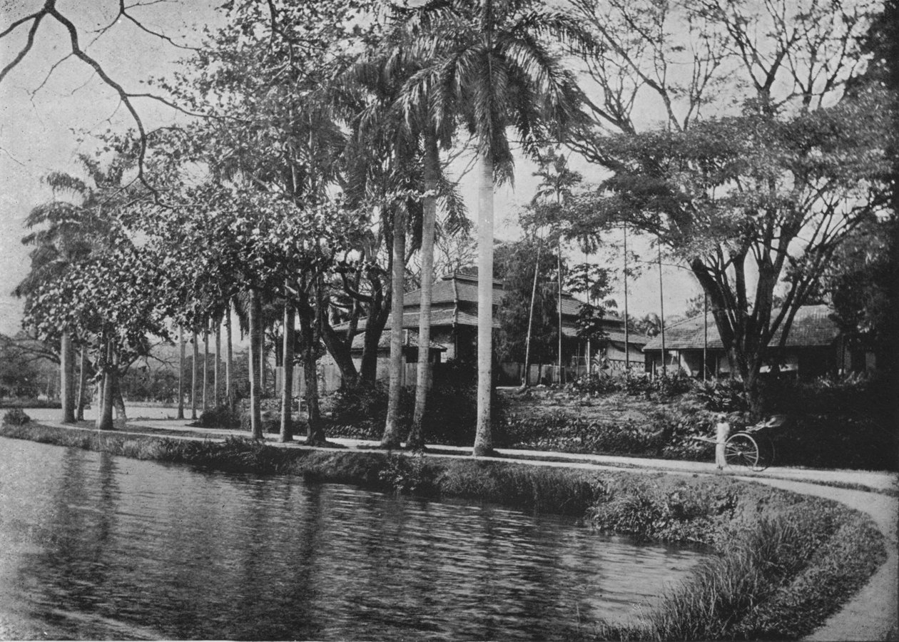 Kandy - Gölün Pitoresk Bir Köşesi, c1890, 1910 by Alfred William Amandus Plate