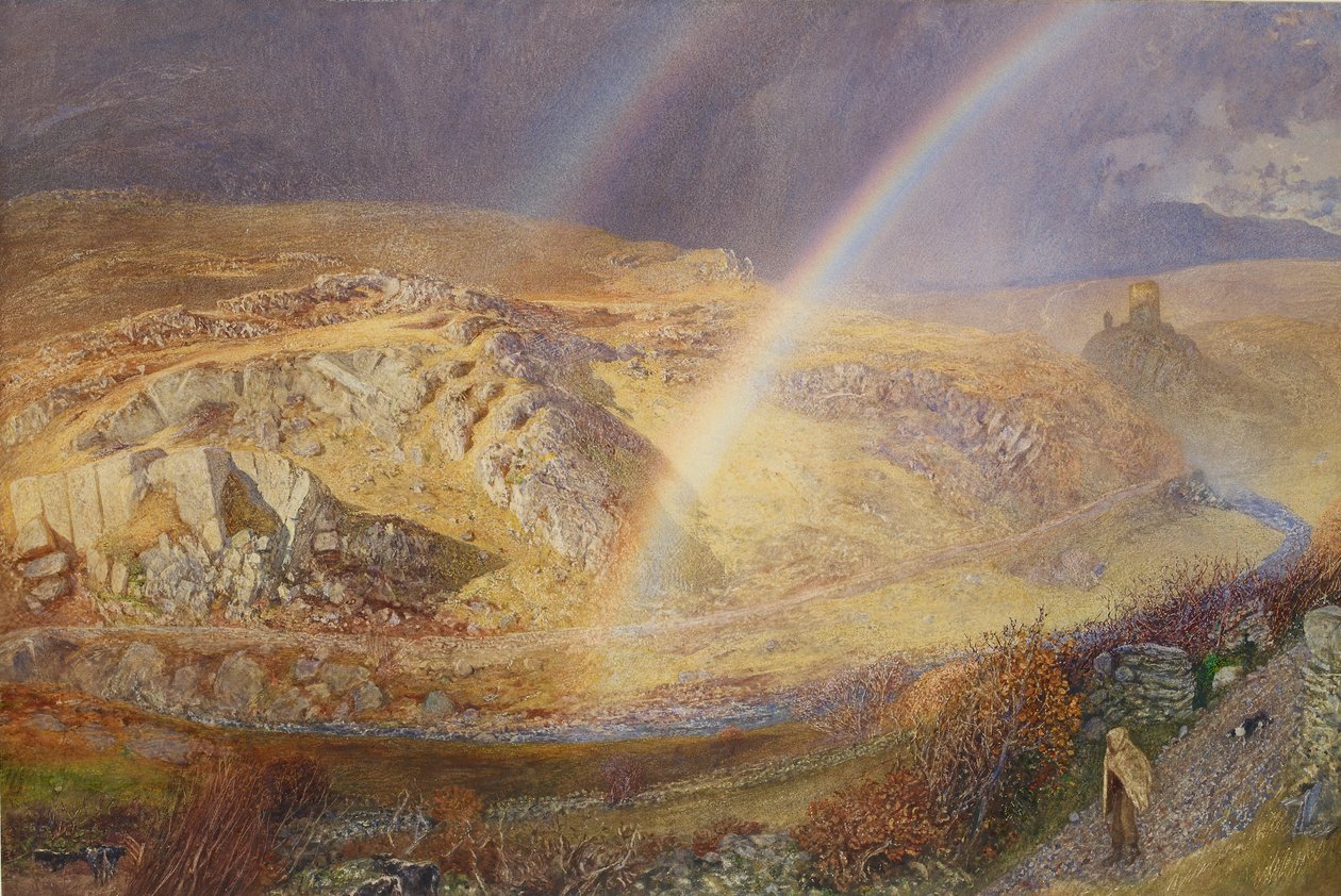 Bir Kasım Gökkuşağı, Dolwyddelan Vadisi, 11 Kasım 1866, 13.00. 1866 by Alfred William Hunt