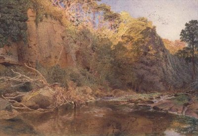 Bir nehir manzarası (suluboya) by Alfred William Hunt